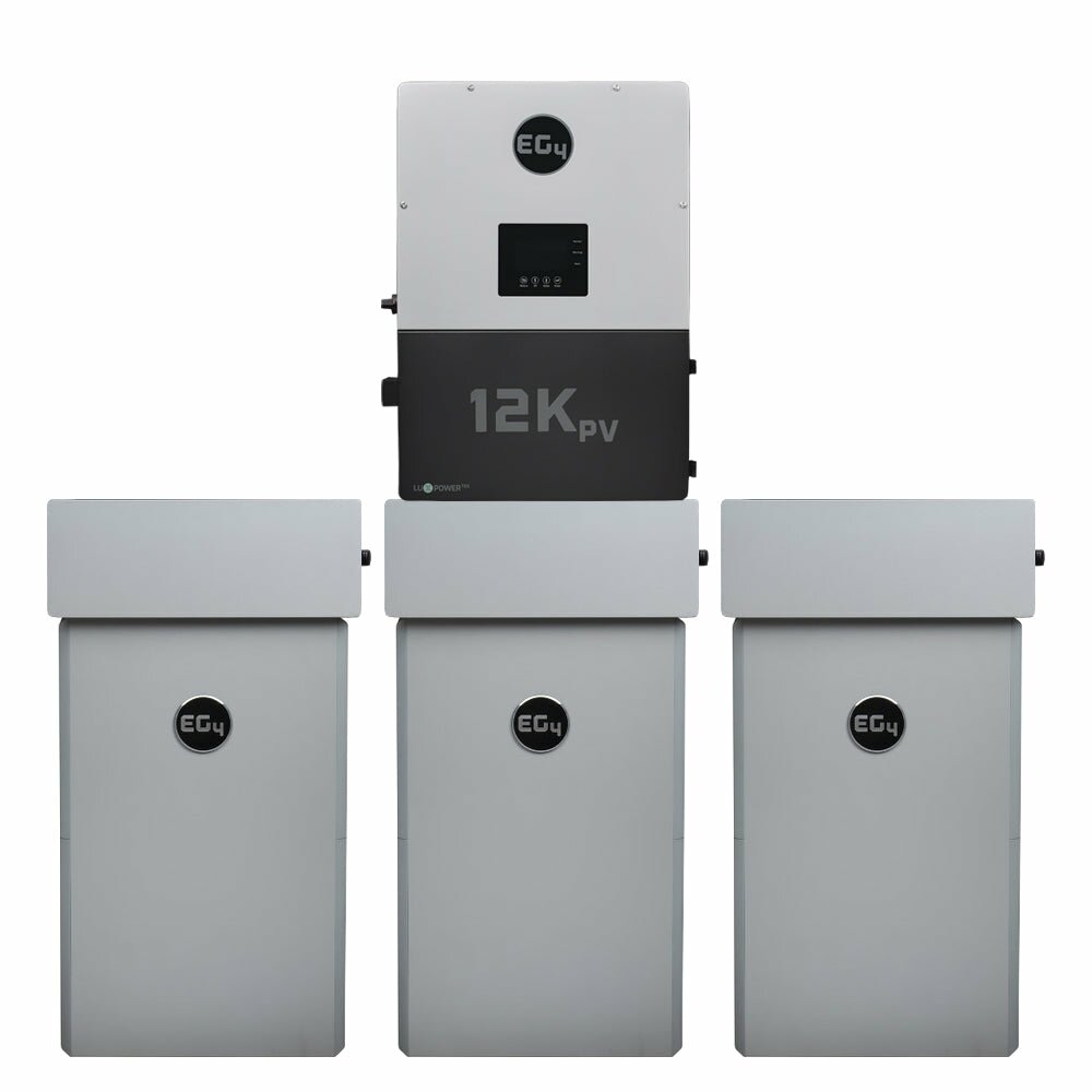 EG4 12kPV Hybrid Inverter | 48V | 12000W Input | 8000W Output | 120/240V Split Phase + EG4 PowerPro WallMount Battery 280AH | 51.2V | 14.3kWh [BNDL-12KPV-PP]