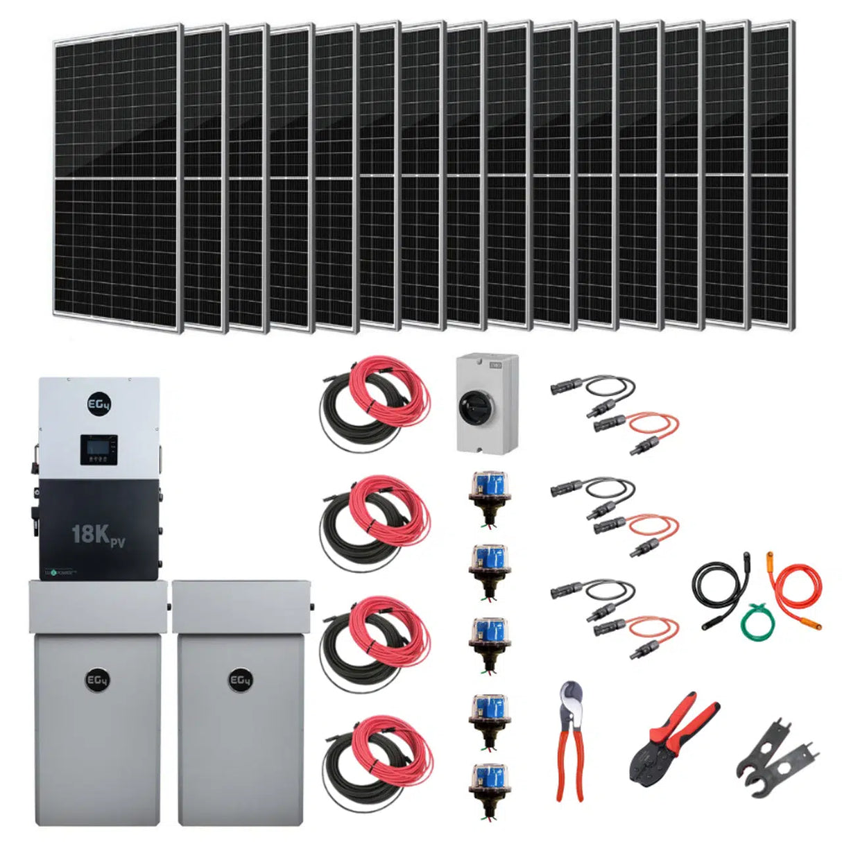 EG4 | Complete Hybrid Solar Kit - EG4 PowerPro ESS | 12 kW AC Output | Up To 45 kWh Battery Backup [Kit-E0007]