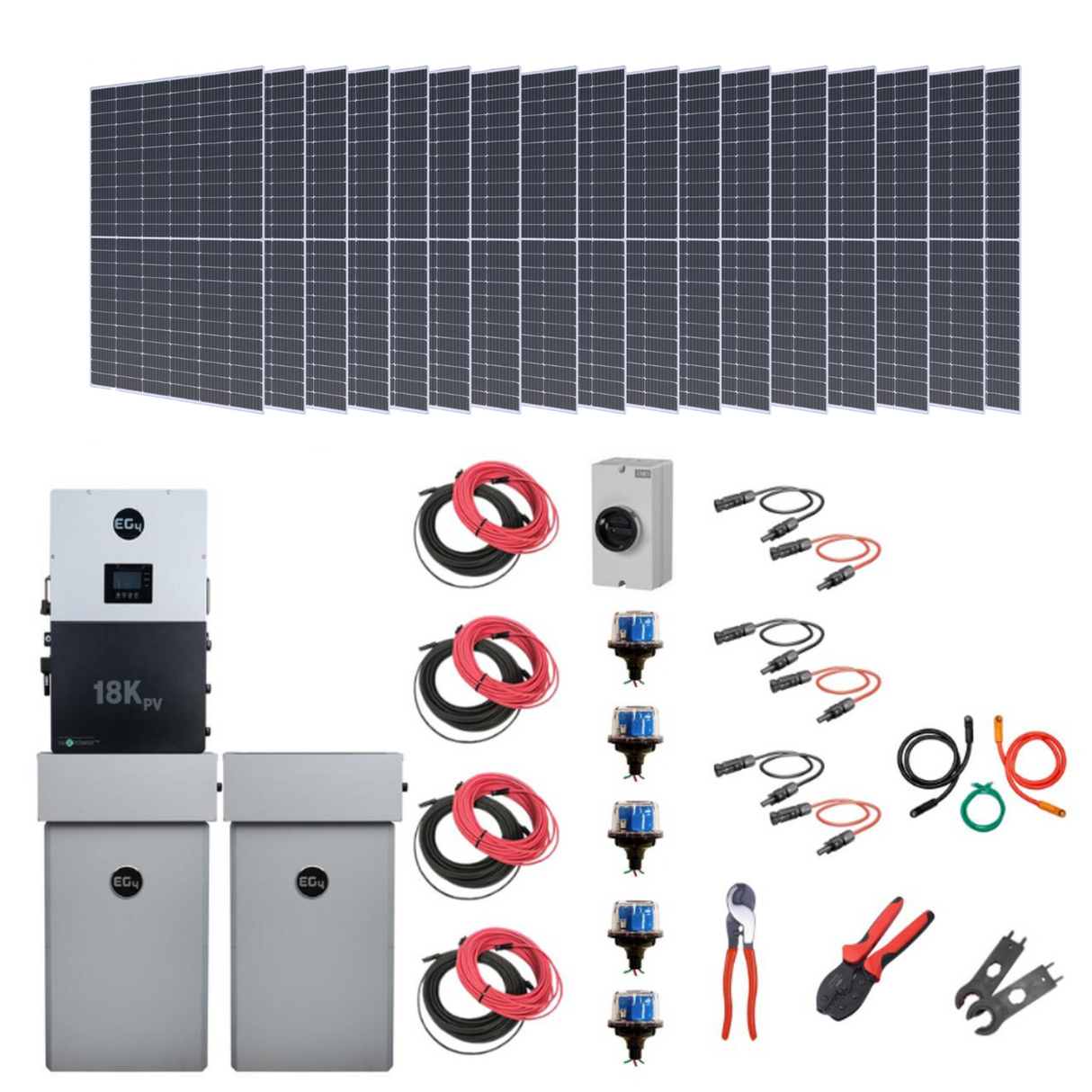 EG4  Complete Hybrid Solar Kit Kit-E0007 - EG4 PowerPro ESS | 12 kW AC Output | Up To 45 kWh Battery Backup