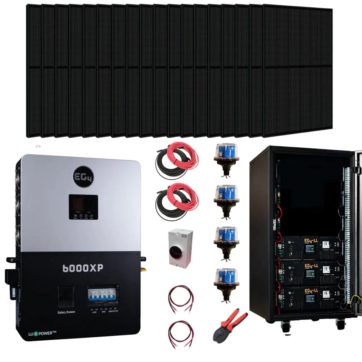 EG4 Complete Off-Grid Solar Kit EG4 6000XP 8000W PV Input 12