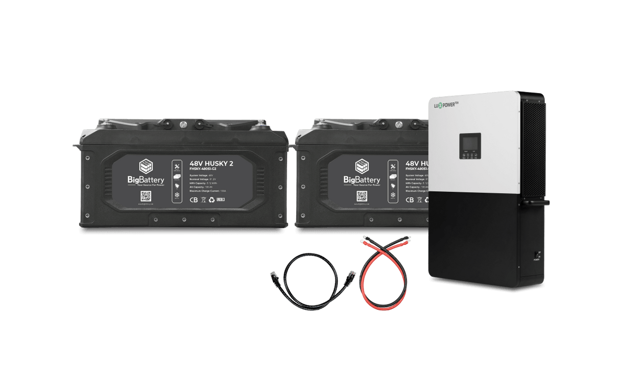 Big Battery 48V 2X HUSKY 2 6K LUXPower Inverter Kit | Solar 1
