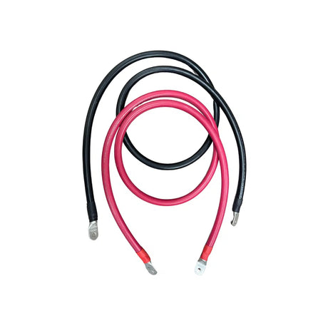 36in 2/0 AWG Battery to Inverter Cables | Black and Red
