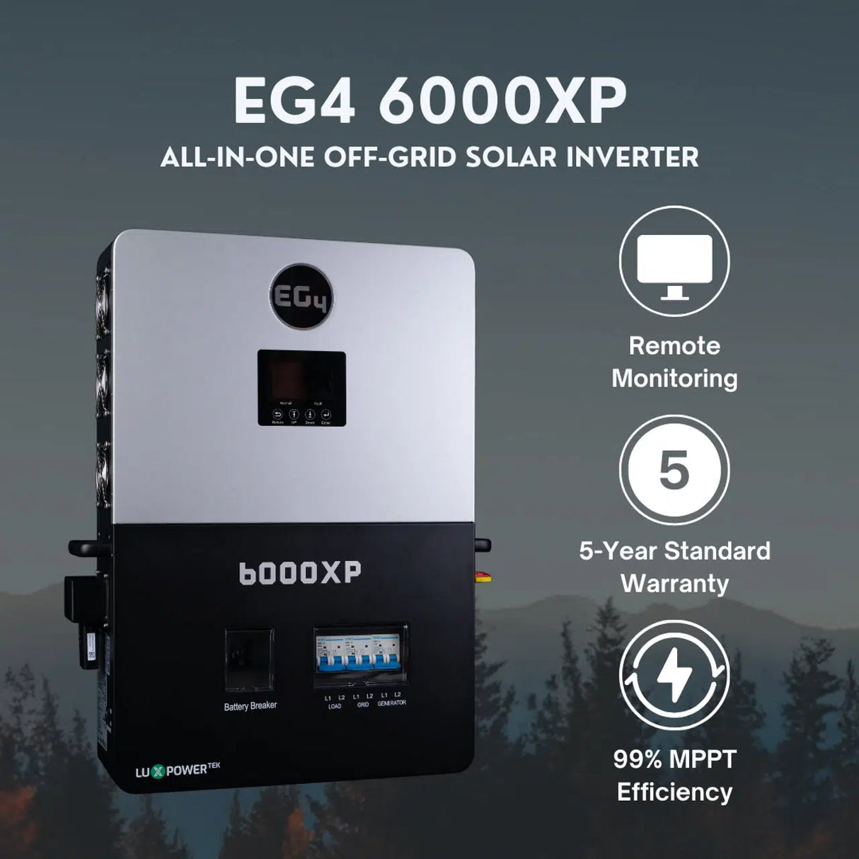 EG4 | Complete Off-Grid Solar Kit EG4 6000XP | 12000W Output | 48V 120/240V Split Phase + 12800 Watts of Solar PV [KIT-E0009]