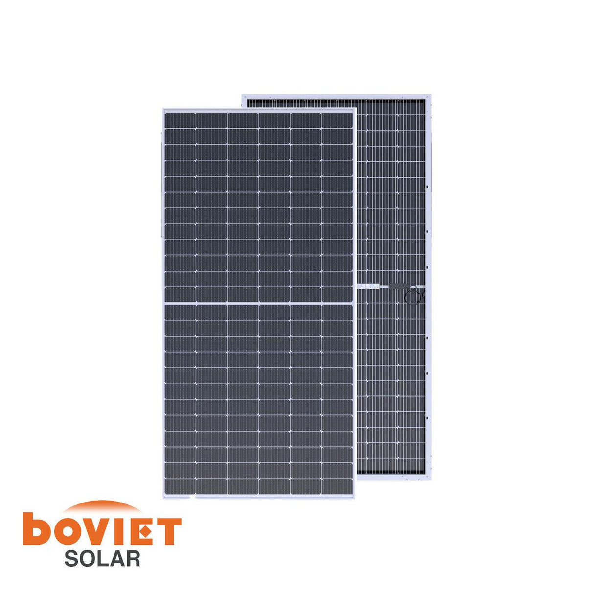 Boviet 450W Bifacial Solar Panel (Silver) | Up to 540W with Bifacial Gain | BVM6612M-450S-H-HC-BF-DG