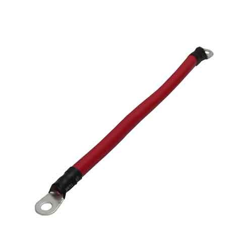 Cable 4 AWG 1ft Red Lugged