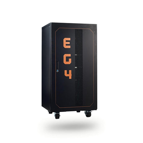 EG4 | Enclosed Battery Rack | 6 Slot | Wheels Included | Bus Bar Covers | Welded + Assembled