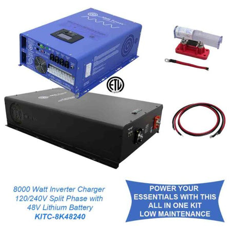 AIMS Power 8000 Watt Pure Sine Inverter Charger Split Phase 1