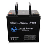 AIMS Power Lithium Battery 12V 50Ah LiFePO4 Lithium Iron Phosphate 3