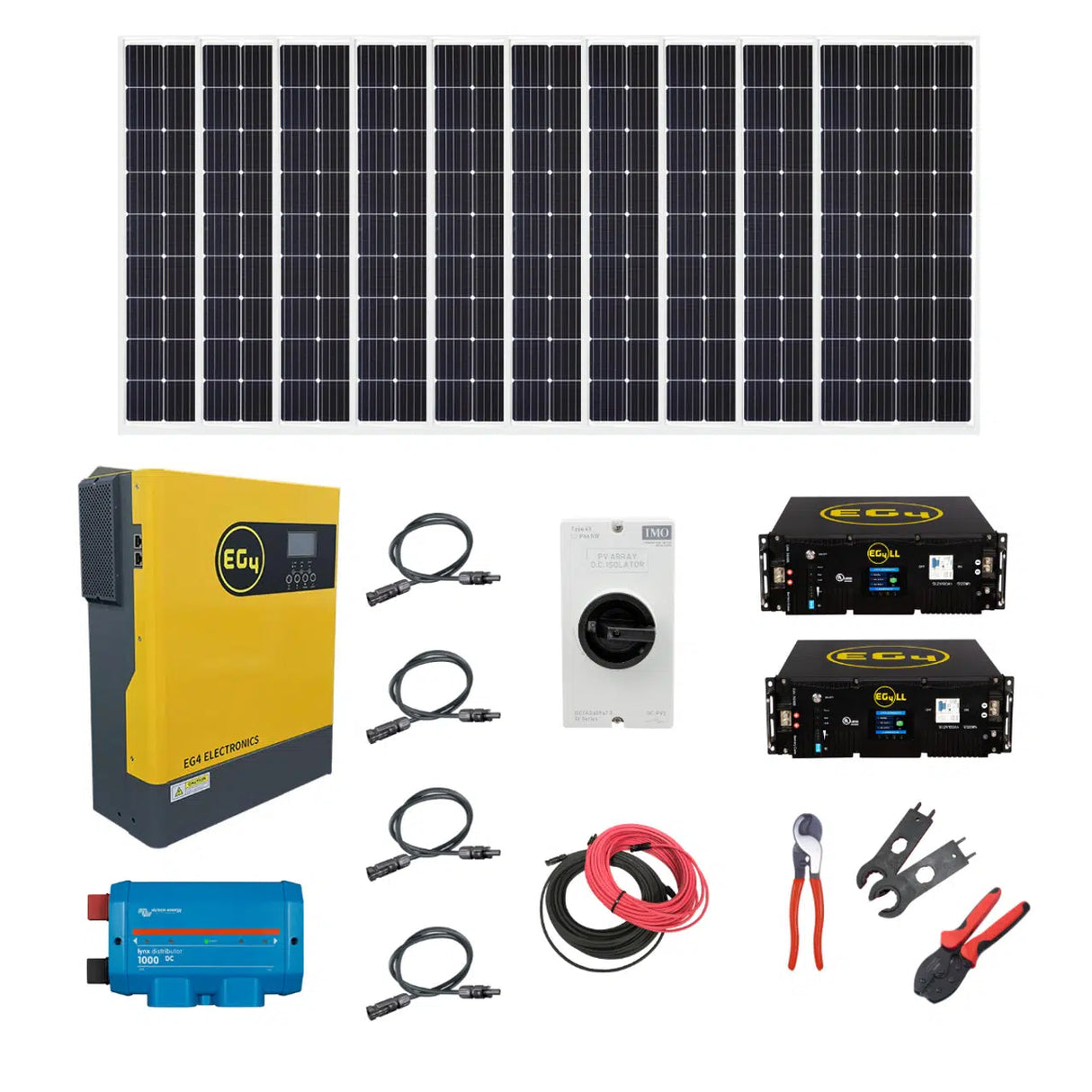 EG4 | Complete Mobile Solar Kit 3000W Output | 5000W PV Input | 2,000W of Solar PV [Kit-V0003]