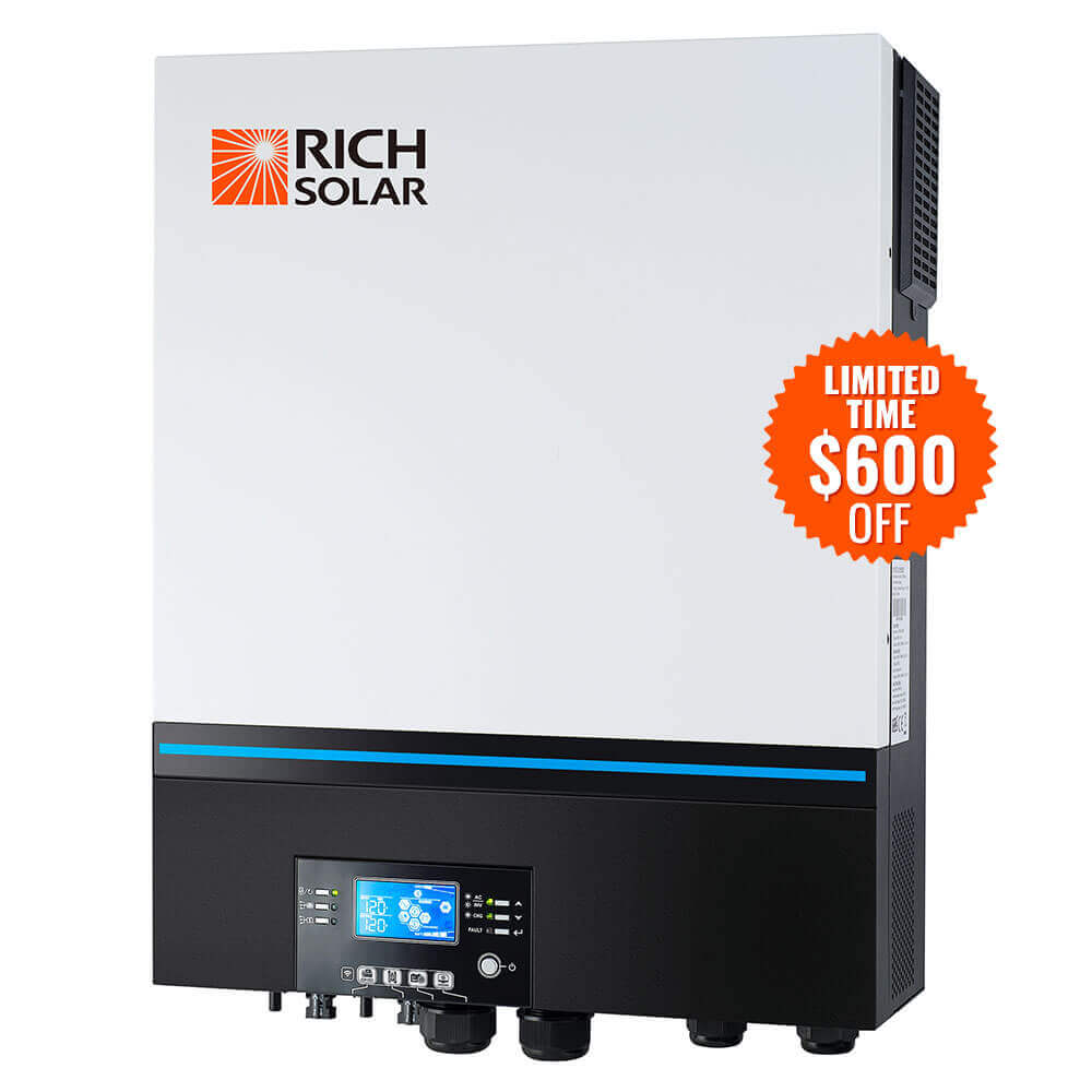 Rich Solar | 6500 Watt (6.5kW) 48 Volt Off-grid Hybrid Solar Inverter