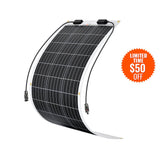 Rich Solar | MEGA 100 FLEX | 100 Watt Monocrystalline Solar Panel | Best 12V Flexible Panel for VAN RVs and Off-Grid | High Efficiency