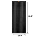 Rich Solar | MEGA 100 ONYX | 100 Watt Monocrystalline Solar Panel | Best 12V Black Panel for VAN RVs and Off-Grid | 25-Year Output Warranty