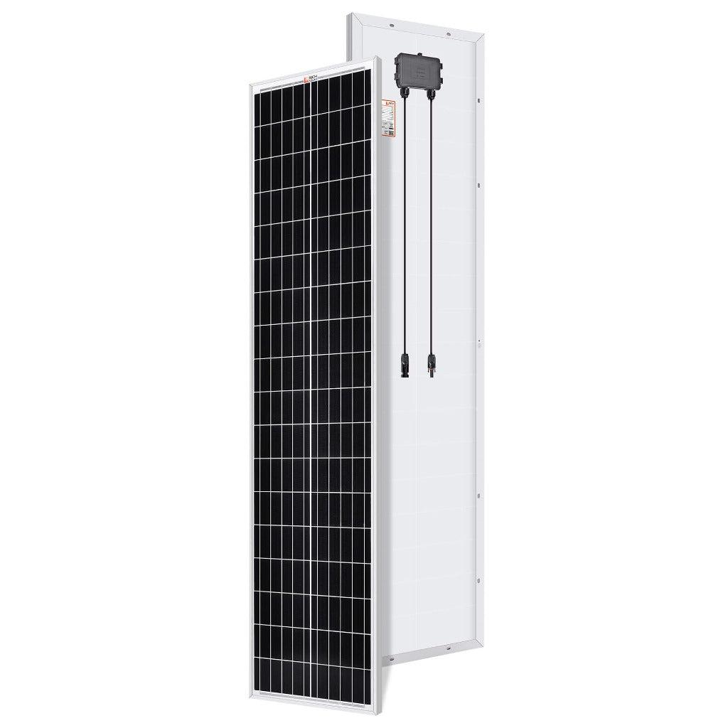 Rich Solar | MEGA 100 SLIM | 100 Watt Monocrystalline Solar Panel | Best 12V Slim Panel for VAN RVs and Off-Grid | 25-Year Output Warranty