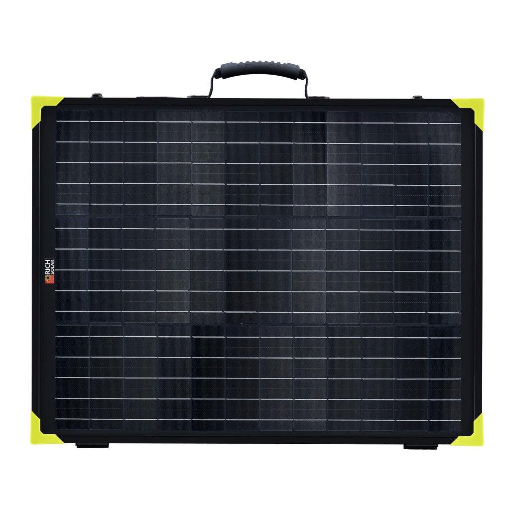 Rich Solar | MEGA 100 Watt Portable Solar Panel Briefcase | Best 12V Panel for Solar Generators and Portable Power Stations | 25-Year Output Warranty