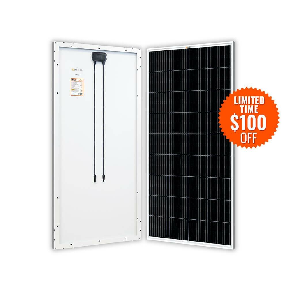 Rich Solar | MEGA 200 Watt Monocrystalline Solar Panel | Best 12V Panel for RVs and Off-Grid | 25-Year Output Warranty | UL Certified