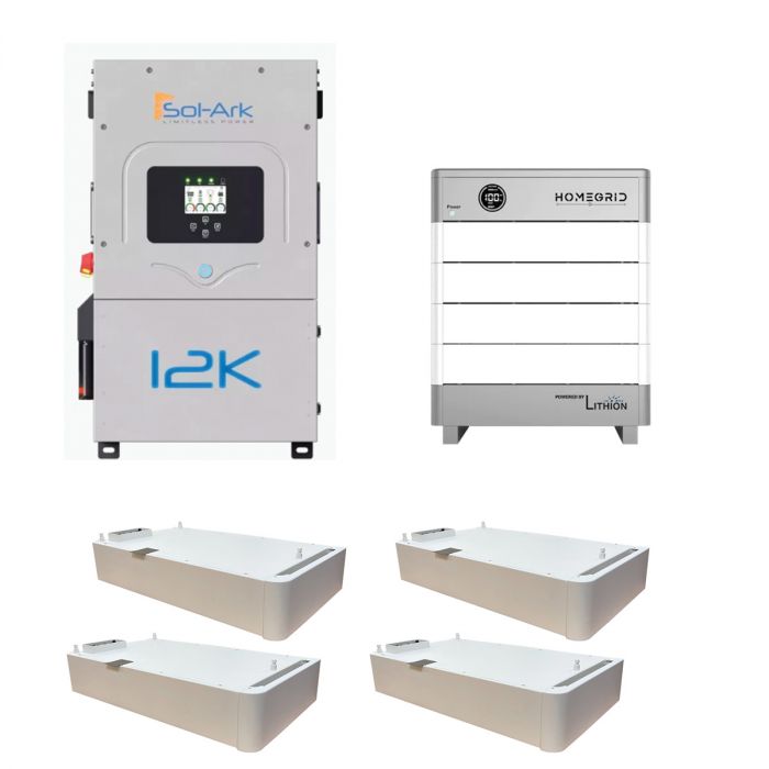 Sol Ark 12k + HomeGrid | Stack'd Series LFP Bundle (Sol-Ark-12K, HG-4-STACK)-Solar Sovereign