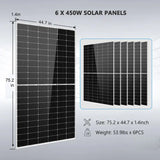 Sungold Power | COMPLETE OFF GRID SOLAR KIT 6000W 48V 120V/240V OUTPUT 10.24KWH LITHIUM BATTERY 2700 WATT SOLAR PANEL