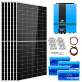 Sungold Power | COMPLETE OFF GRID SOLAR KIT 6500W 48V 120V OUTPUT 10.24KWH LITHIUM BATTERY 2700 WATT SOLAR PANEL