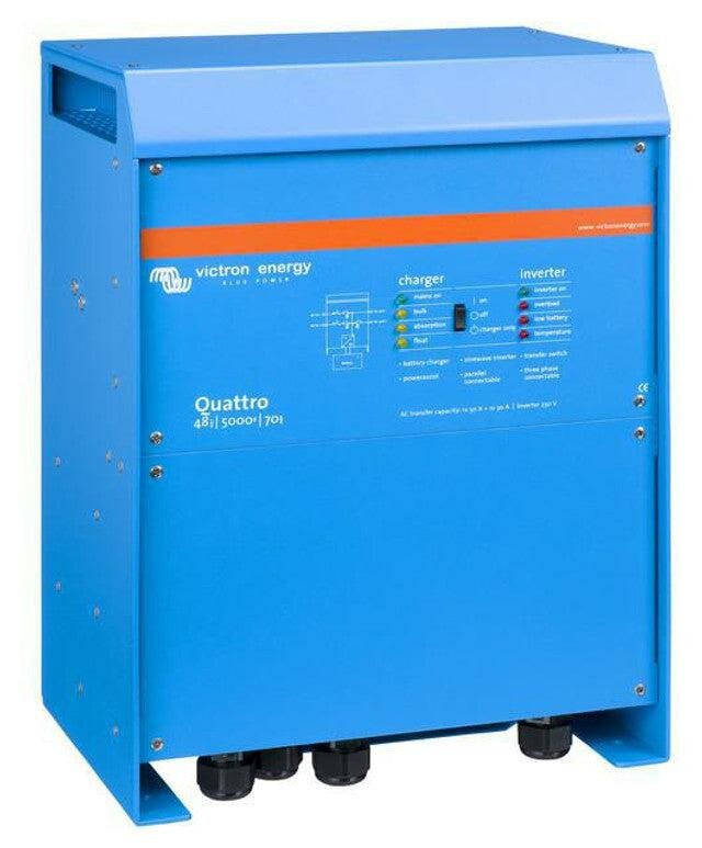 Victron | Quattro 48/5000 | 48V Input | 5000VA Output 120V | 70A Charger | Transfer Switch