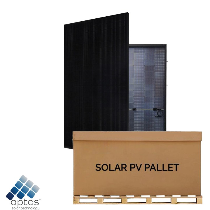 Aptos 13.6kW Pallet 440W Bifacial Solar Panels Black