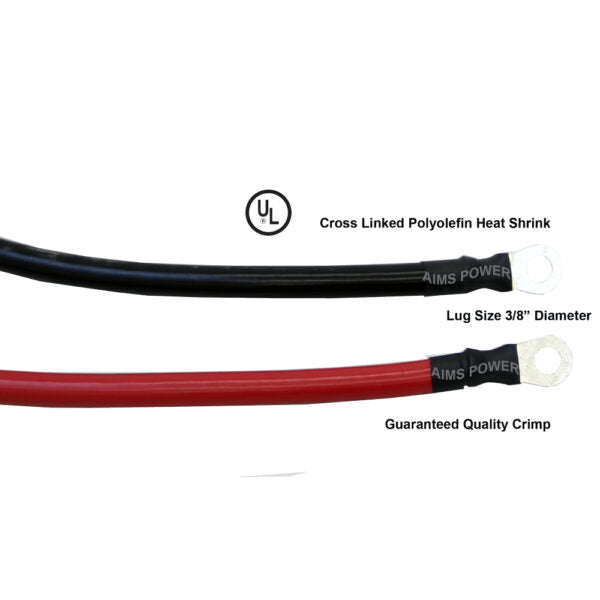 AIMS Power Inverter & Battery Cable #6 AWG 6 ft Set 2