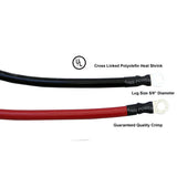 AIMS Power Inverter & Battery Cable 4/0 AWG 4 FT Set Black/Red Lugged 2