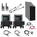 Zendure | SuperBase V4600 7,200W 120/240V Portable Power Station Kit | 9.2kWh Total Lithium Battery Bank | 6 x 200W 12V Mono Solar Panels