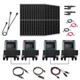 Zendure | SuperBase V6400 7200W 120/240V Power Station Kit | 25.6kWh Lithium Battery Bank | 12 x 335W Solar Panels
