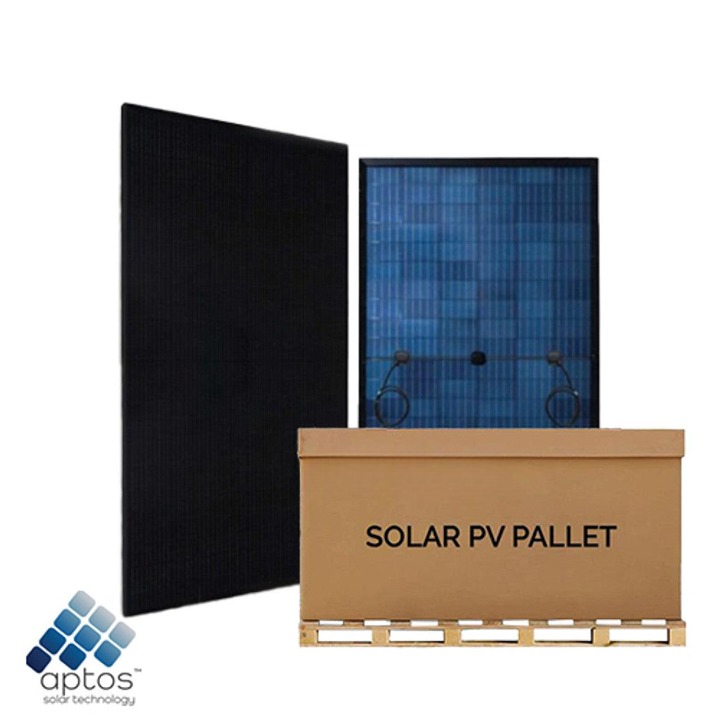 Aptos 11.47kW Pallet - Aptos 370W Bifacial Solar Panel (Black) | Up to 480W Bifacial Gain | DNA-120-BF26-370W | Full Pallet (31) - 11.47kW Total