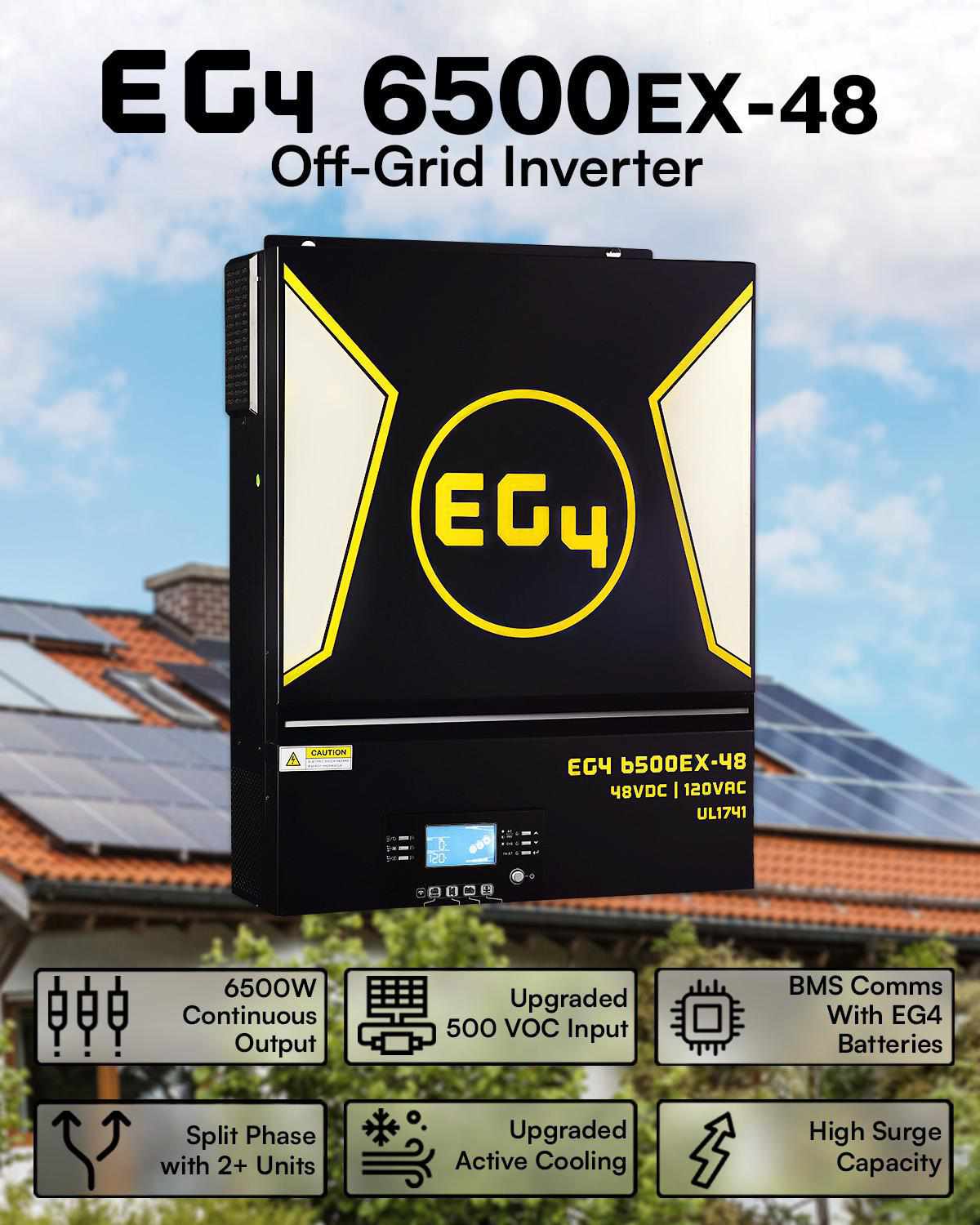 EG4 6.5kW Off-Grid Inverter | All in One Solar Inverter 6