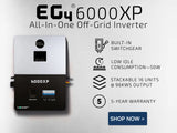 EG4 | Complete Off-Grid Solar Kit EG4 6000XP | 8000W PV Input | 6000W Output | 48V 120/240V Split Phase + 6400 Watts of Solar PV [KIT-E0008]