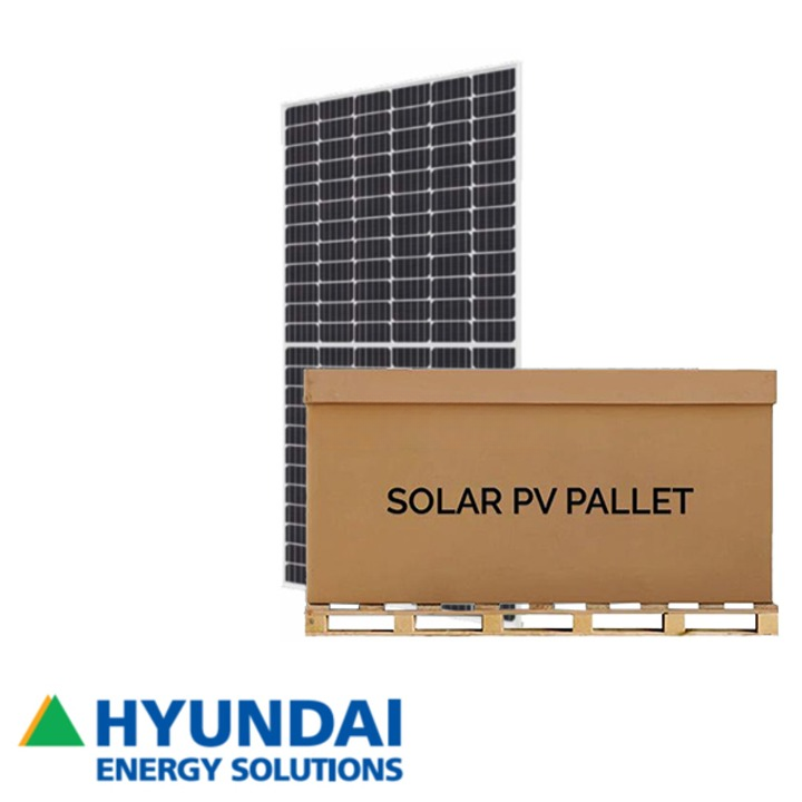 Hyundai | 10.67kW Pallet 395W Bifacial Solar Panel ( Silver ) | Up to 470W with Bifacial Gain | HiS-S395GI | Full Pallet ( 27 ) - 10.67kW Total